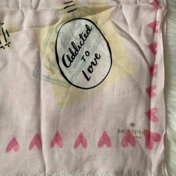 KATE SPADE Love Potions Oblong Scarf in Powder Pink - Picture 3 of 4